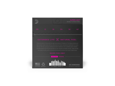 D'Addario XT Electric Nickel Plated Steel Electric Guitar Strings, Super Light, 09-42 click to zoom image