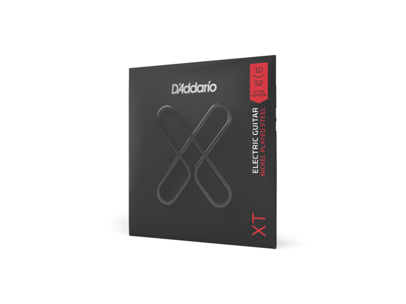 D'Addario XT Electric Nickel Plated Steel Electric Guitar Strings, Light Top/Heavy Bottom, 10-52 click to zoom image