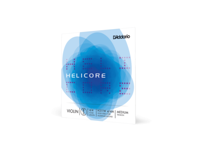 D'Addario Helicore Violin Single Aluminum Wound E String, 4/4 Scale, Medium Tension