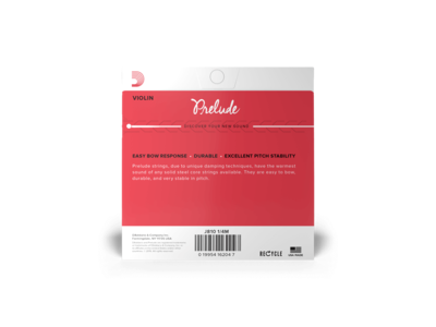 D'Addario Prelude Violin Single E String, 1/4 Scale, Medium Tension click to zoom image