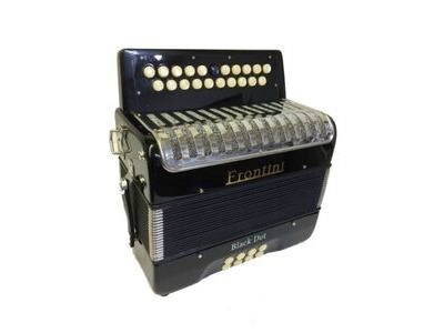 Frontini Black Dot B/C Button Accordion and Bag