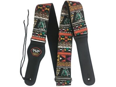 RockYou 2" Denim Adjustable Guitar Strap with Pick Holder, AZTEC