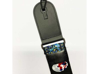 RockYou 2" Hootenanny Jacquard Style Adjustable Guitar Strap, Pic Pocket & 2 Pics, BLUE click to zoom image