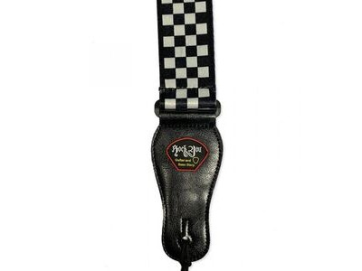 RockYou Black & White Checker Guitar strap S12032