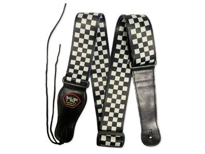 RockYou Black & White Checker Guitar strap S12032 click to zoom image