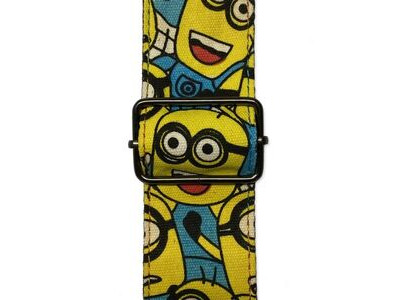 RockYou S610 Minions Guitar Strap Leather Ends with pick holder 