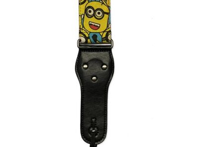 RockYou S610 Minions Guitar Strap Leather Ends with pick holder click to zoom image