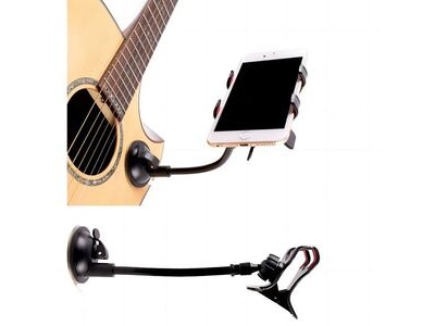 Apextone Suction Phone Holder for Guitar &ndash; Adjustable Smartphone Mount 