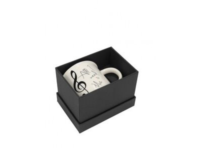 Agifty Mug ''All I Need Is Music'' White With Gift Case 