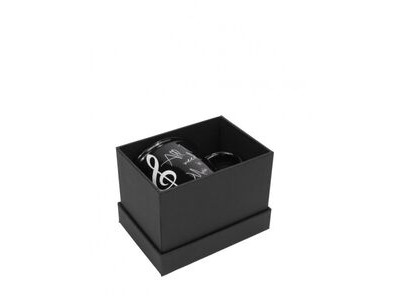 Agifty Mug ''All I Need Is Music'' Black With Gift Case 