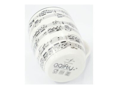 Agifty Mug Notelines White With Gift Case click to zoom image