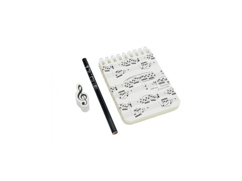 Agifty Writing Kit Mini A7: Sheet Music Black (A Set Of 3) click to zoom image
