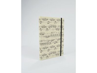 Agifty Notebook Sheetmusic Creme Design A5