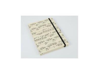 Agifty Notebook Sheetmusic Creme Design A5 click to zoom image