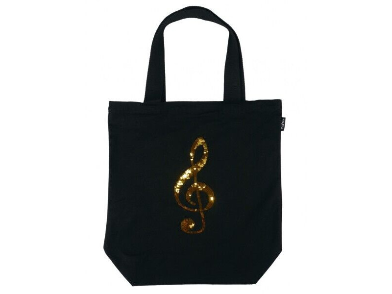 Agifty City Shopper treble clef golden/silver reversible sequins click to zoom image