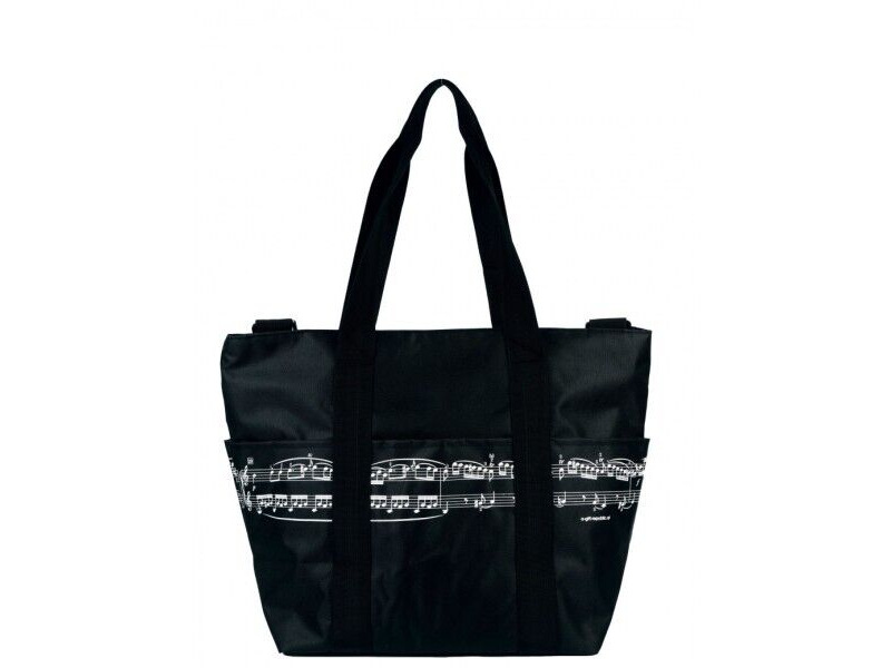 Agifty Shoulder Bag "Pro Musica" (Noteline Black/White) click to zoom image