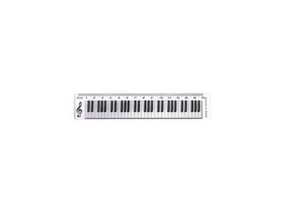 Agifty 15cm Ruler Keyboard Design Clear 