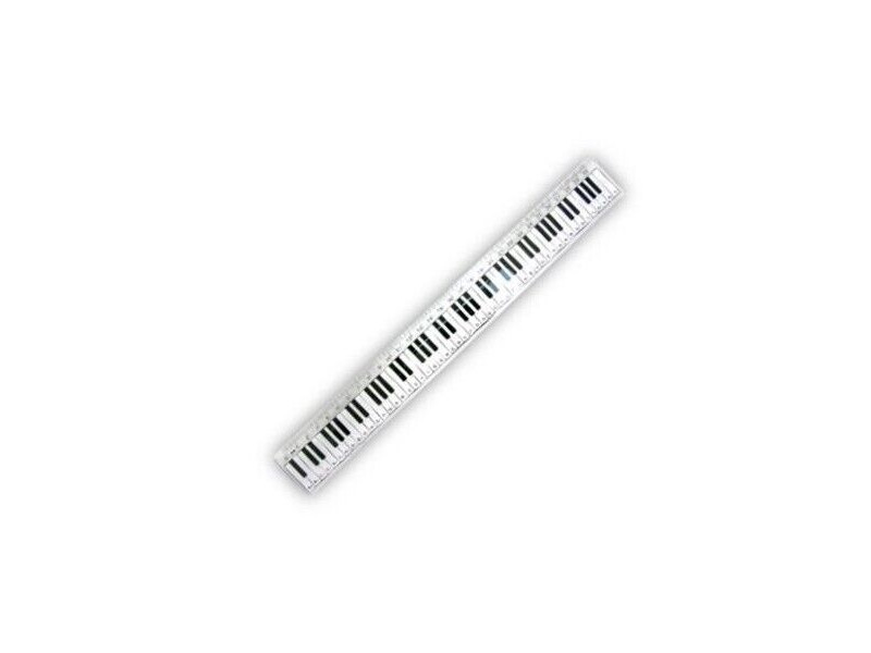 Agifty 30Cm Keyboard Design Clear Ruler click to zoom image