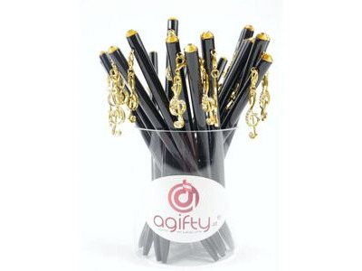 Agifty Ballpoint pen with g-clef charm 