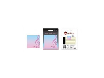 Agifty Music Sticky Notes: Pink and Blue Design 