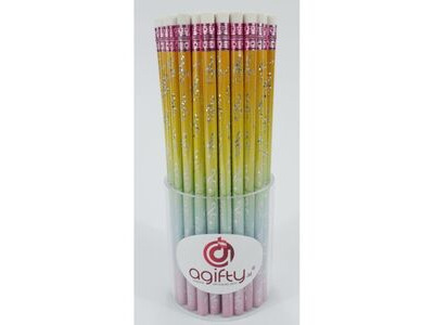 Agifty Pencil: Treble Clef Colourful/Silver click to zoom image