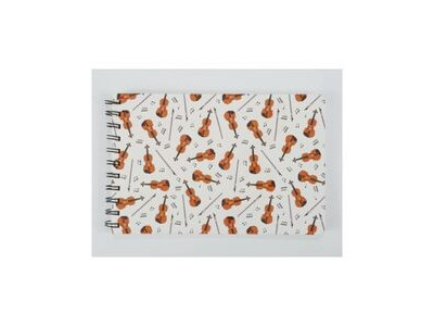 Agifty Spiral Notebook: Violin Design 