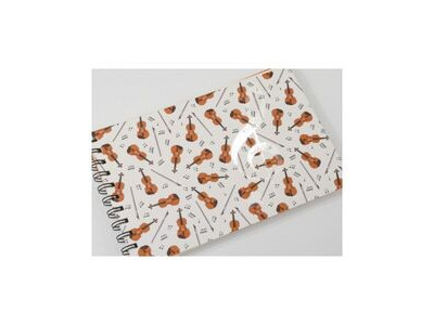Agifty Spiral Notebook: Violin Design click to zoom image