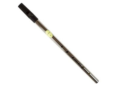 Feadog Pro Nickel D Tin Whistle Black Top
