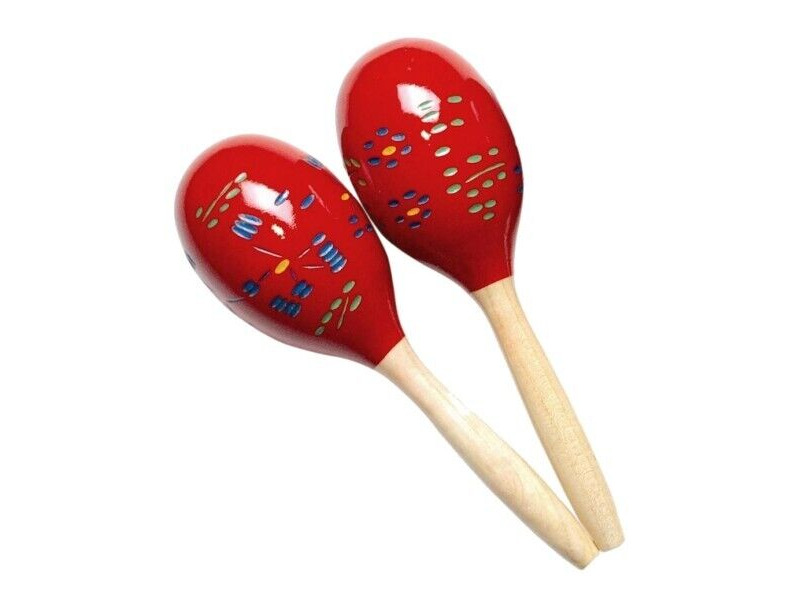 Hands On Atlas Wooden Maracas 9" pair click to zoom image
