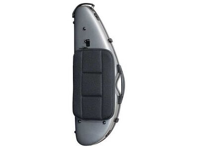 Hidersine VNPC2BK Violin Polycarbonate Halfmoon Hardcase Brushed Silver click to zoom image
