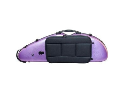 Hidersine VNPC2 Brushed Purple Violin Polycarbonate Halfmoon Hardcase click to zoom image