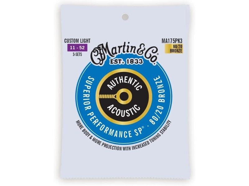 Martin MA175PK3 Acoustic Guitar Strings 3 Pack click to zoom image