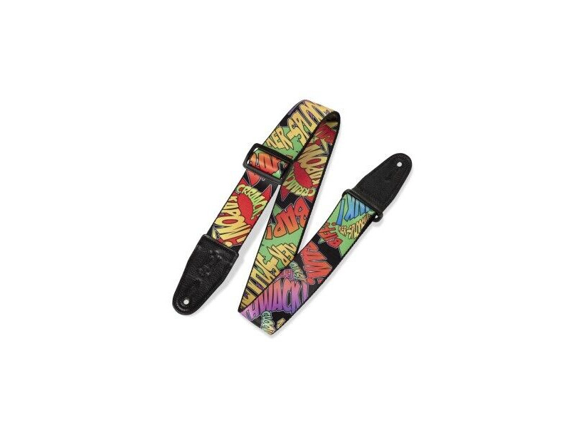 Levy's MPD2-036 Polyester Guitar Strap Comic Print click to zoom image