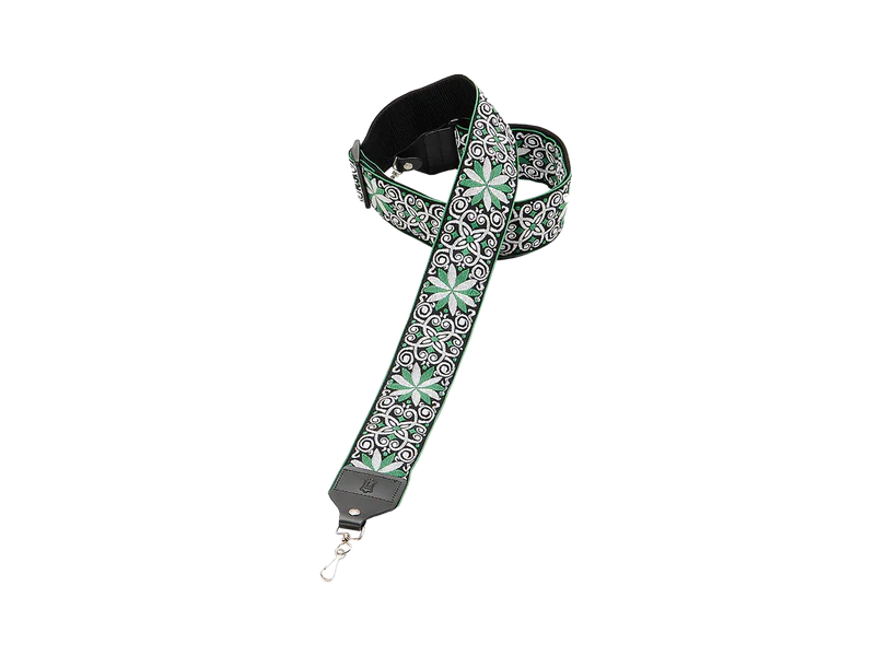 Levy's M10HT-11 Print Series 2" Banjo Hootenanny Green click to zoom image