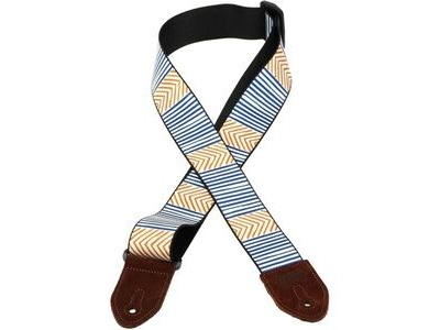 Levy's Tribal Rhythms Polyester Blue Gold Guitar Strap