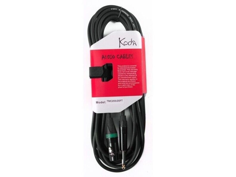 Koda 20ft / 6m Professional Microphone Cable click to zoom image