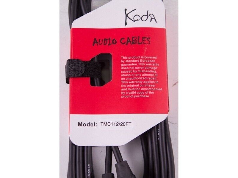 Koda TMC11220 6M 20 ft XLR male to XLR Female Cable click to zoom image