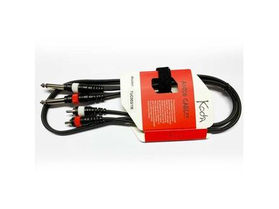 Koda 1M Audio Cable, Twin RCA Male β Twin 6.35mm Mono Jack, Black click to zoom image