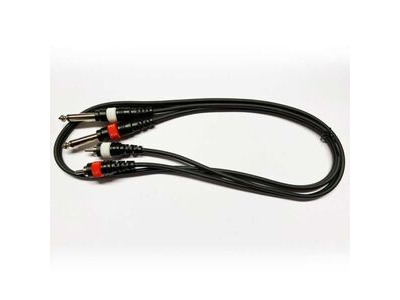 Koda 1M Audio Cable, Twin RCA Male β Twin 6.35mm Mono Jack, Black click to zoom image