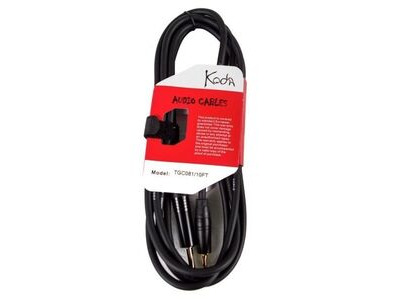 Koda Cable, 10FT / 3M Audio Link Cord Lead, JACK 3.5mm Stereo &ndash; JACK 6.35mm Stereo 