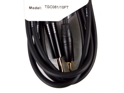 Koda Cable, 10FT / 3M Audio Link Cord Lead, JACK 3.5mm Stereo β JACK 6.35mm Stereo click to zoom image