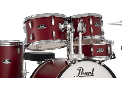 Pearl Roadshow RS505BCC 5pc kit with HW and SABIAN Solar (3 pcs) Cymbal set Matte Red click to zoom image