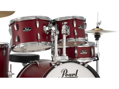 Pearl Roadshow RS525SBCC 5pcs kit with HW and SABIAN Solar (3 pcs) Cymbal set Matte Red click to zoom image