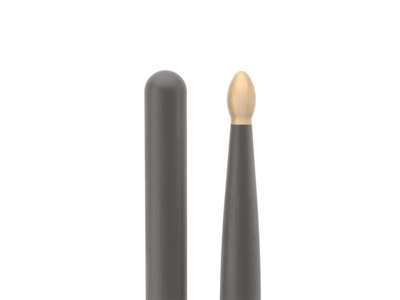 Promark Classic Forward 5A Painted Gray Hickory Drumstick, Oval Wood Tip click to zoom image