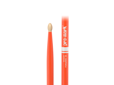 Promark Classic Forward 5A Painted Orange Hickory Drumstick, Oval Wood Tip click to zoom image