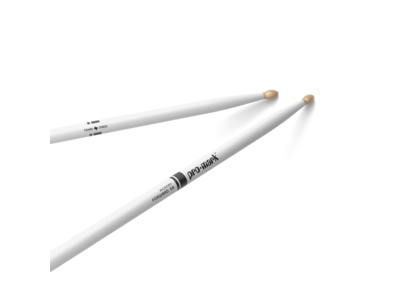 Promark Classic Forward 5A Painted White Hickory Drumstick, Oval Wood Tip